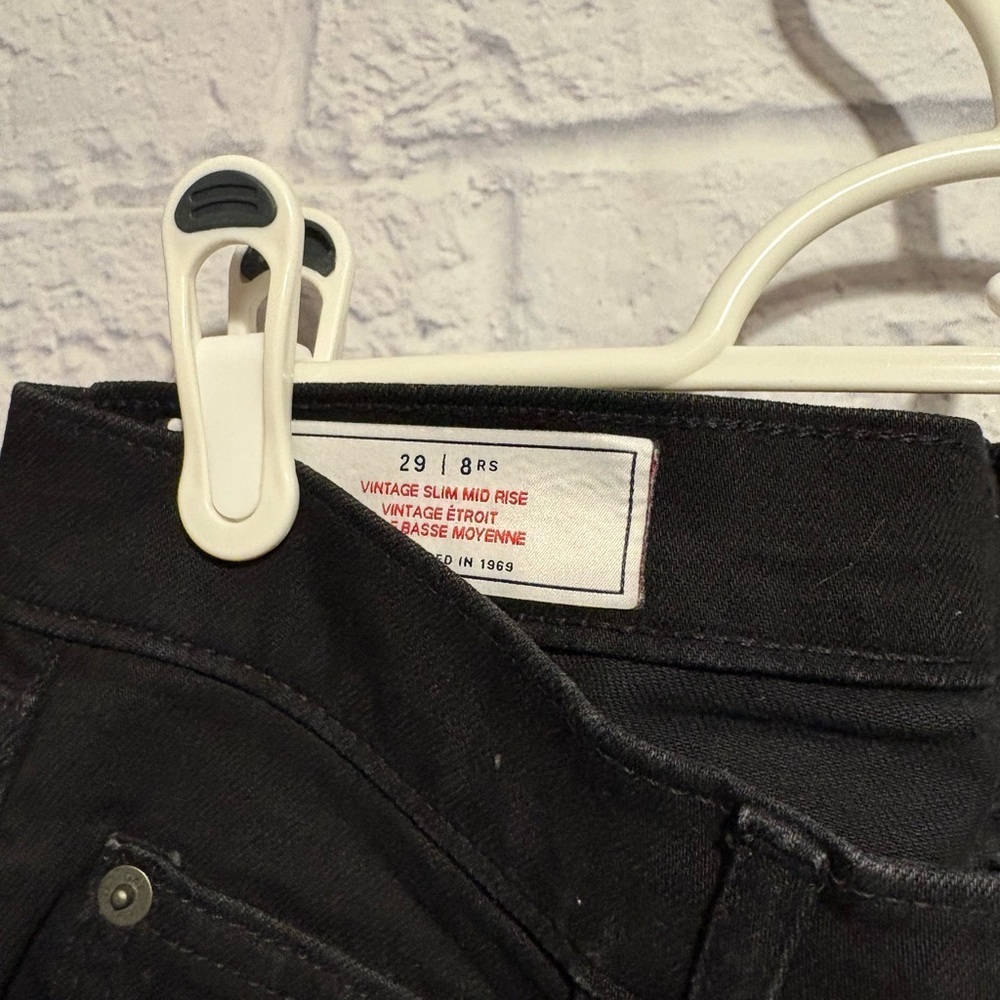 New GAP Women's Black Slim Jeans‎ Size 29 - Picture 4 of 7